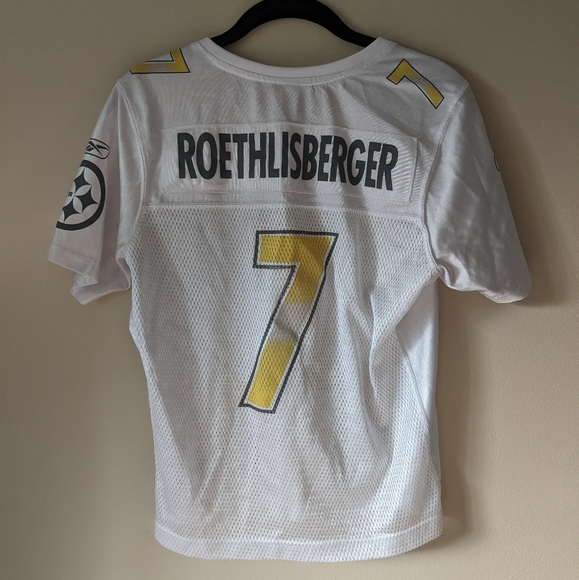 🏈 Rare NFL Reebok Steelers Roethlisberger sparkle glitter jersey women's size M - Picture 4 of 6